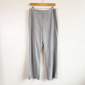 Lafayette 148 New York Light Gray Pinstripe Trousers